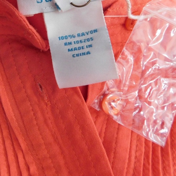 NWT!! SUNDANCE Mystic Falls Pleated Top Blouse Coral Pink Pleated Popover Boho L - Picture 10 of 12